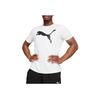 Puma Round Neck Cool Moisture Wicking Color Block Logo Comfortable Short Sleeve T-Shirt Men Tops White 527324-02
