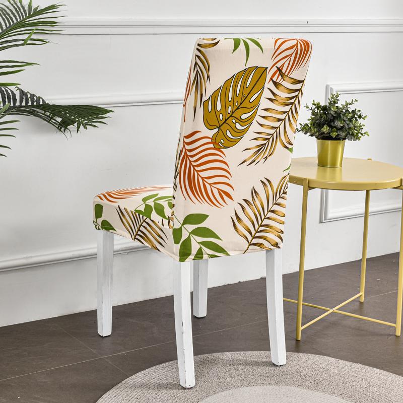 Blätter-Druck, dehnbar, elastisch, Spandex, für Hochzeit, Esszimmer, Büro, Bankett, Housse de Chaise-Stuhlbezug