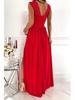 Elegantes Europäisches & Amerikanisches Sexy Falten-Patchwork-Schlitz-Abendkleid