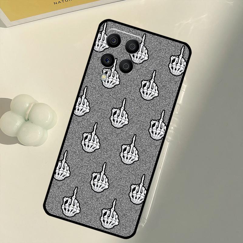 

Middle Finger Skeleton Skull Bone For Samsung Galaxy M15 M35 M21 M16 M06 M33 M13 M53 M11 M31 M55 M14 M34 M54 M12 M32 M52 Case Samsung M32 4G