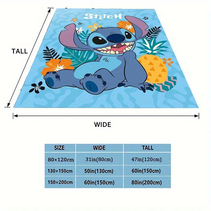 1pc Stitch Printing Blanket - Soft, All-Season Throw for Office Blanket, Personalized Gift with Adorable Cartoon Design