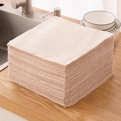 10 Blatt Spüllappen Luffa Pflanzenfaser-Reinigung, super saugfähig, fusselfrei, antihaftbeschichtet, Öl-Wischtuch für Küche und Badezimmer