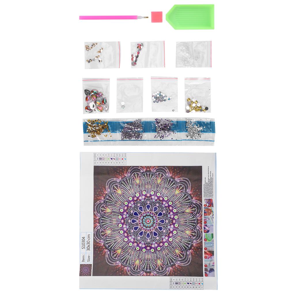 5D Diamond Painting Kit Picture Mandala Flower Living Room DIY Decorative Drawing 30x30cm