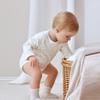 Minibala Cotton Long-Sleeve Baby Bodysuit with Bib