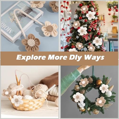 Modern Sunflower Cotton Eco-Friendly Curtain Tiebacks 2-Pack for Wedding and Natural Style Windows Wall Decor