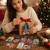 Christmas Party Hanging Tags with Rope for Gift Bags and Decorations,