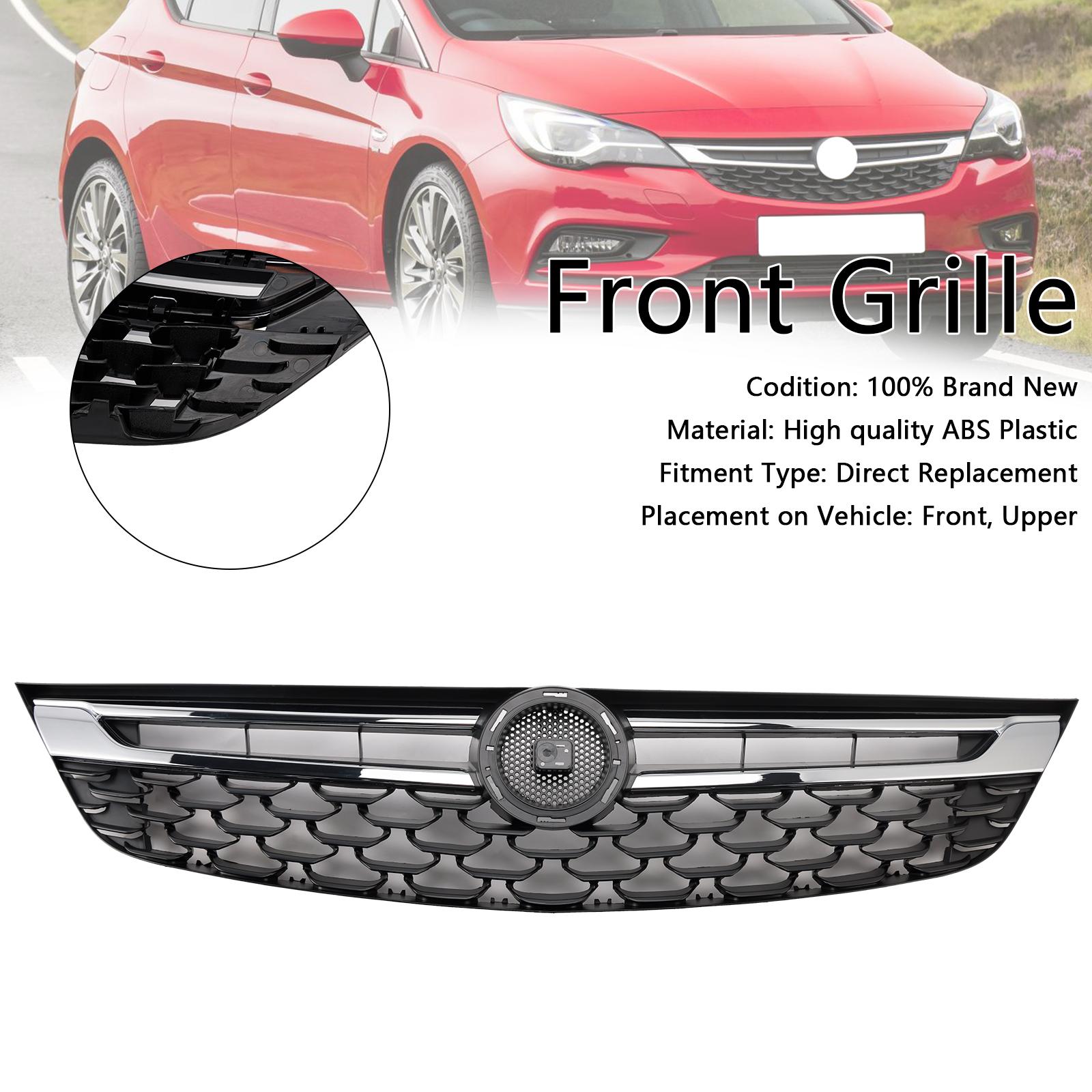 

Black Chrome Front Bumper Grill Grille Fit Vauxhall Astra K 2015-2019 Facelift