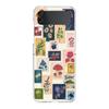 Transparent Phone Case For Samsung Galaxy Z Flip 3 4 5 6 7 Hard Folding PC Z Flip3 Flip4 Cover Vintage Stamp Puzzle