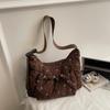 Fashion Cotton Shoulder Bag Soft Padded Zipper Crossbody Bags Large Capacity Handbags