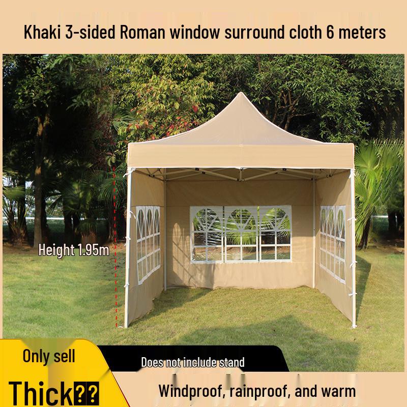 Transparent Tent Side Panel: Windproof & Waterproof Outdoor Canopy Enclosure with Thick Fabric and Durable Edging