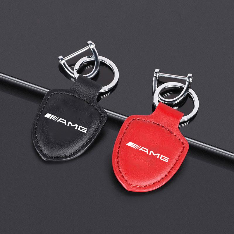 Auto Leder Schlüsselanhänger Ring Luxus Schild Schlüsselanhänger Reifenventilkappe Für Mercedes Benz AMG GLE GLS CLA CLE GLC CLS GLA W223 W213 WI3