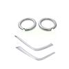 2PCS ABS Chrome Car Front Headlight Fog Lamp Cover Trim For Mitsubishi Outlander 2017- Car Styling