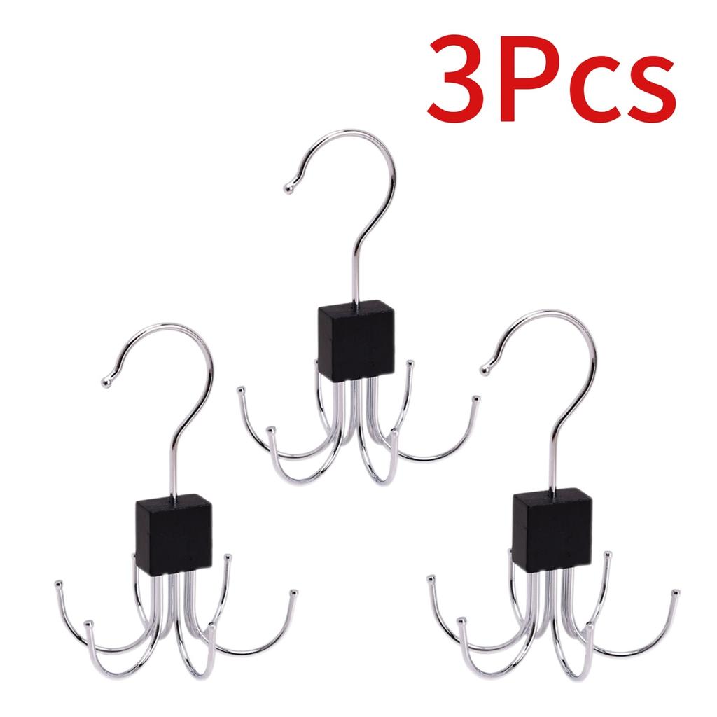 360° Rotating Belt Hanger Hook Durable Metal Belts Rack Organizer for Belts Scarves Bras Ties Home Dorm Storage Hangers