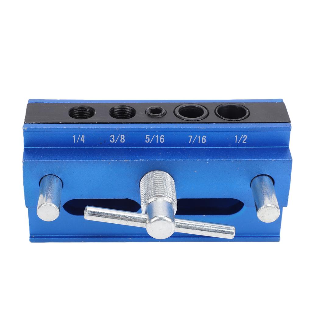 Self Centering Dowel Jig with 6 Bushings Adjustable Width Wood Doweling Drill Guide Block for Woodworking Biscuit
