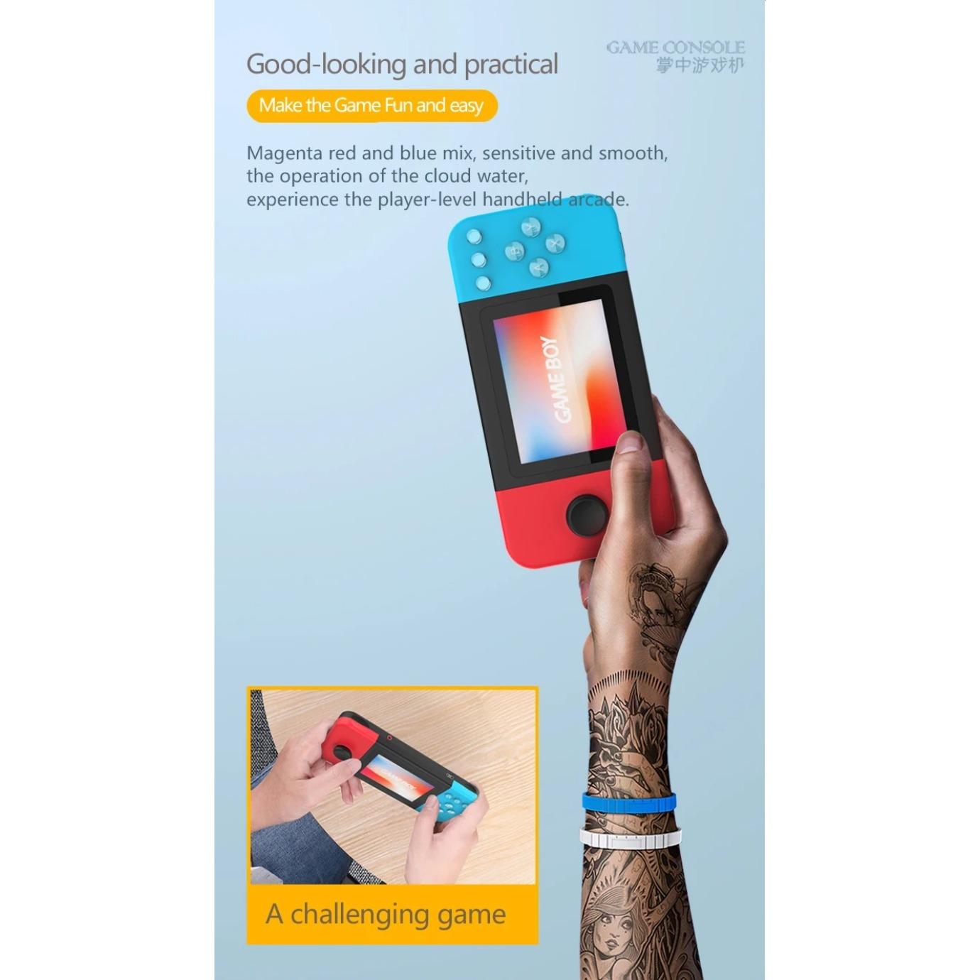 Новая цветная HD-экран мини портативная игровая консоль 8 бит классика 500 ретро видео — фото 10