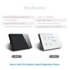 Melery Přepínač rychlosti ventilátoru Přerušovač Wifi Smart Tuya Light 4Gang Skleněný dotykový senzorový panel Power Monitor Dálkový Alexa Google Home
