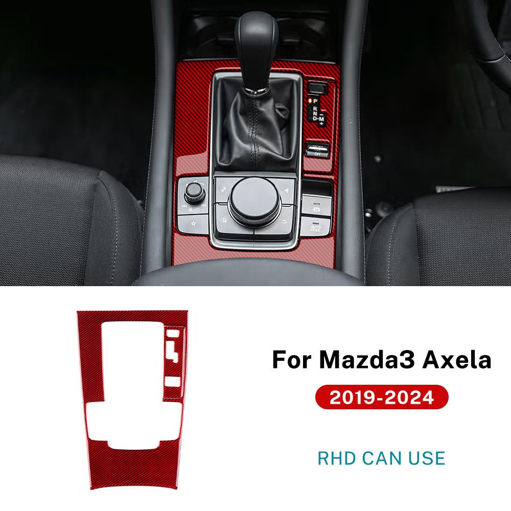 

Для Mazda 3 Axela BP 2019 2020 2021 2022 2023 2024 2025 Наклейка из настоящего мягкого углеродного волокна Панель переключения передач автомобиля с автоматической коробкой передач LHD RHD