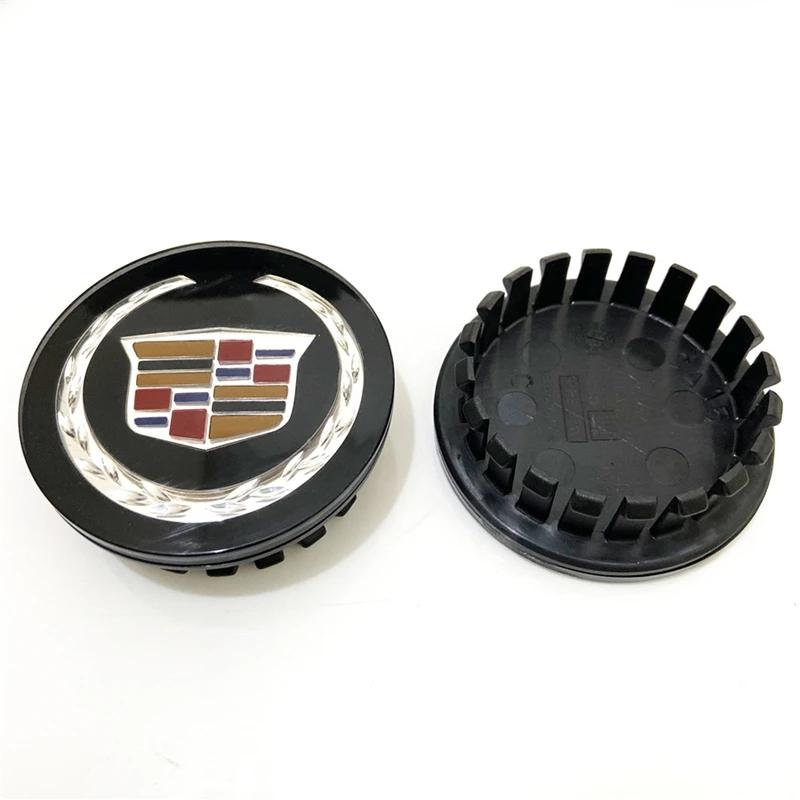 67mm 4pcs Car Wheel Center Hub Caps Cover Emblem for Cadillac Escalade CTS CT5 XT5 XTS XLR BLS SLS STS ATS Auto Tire Accessories