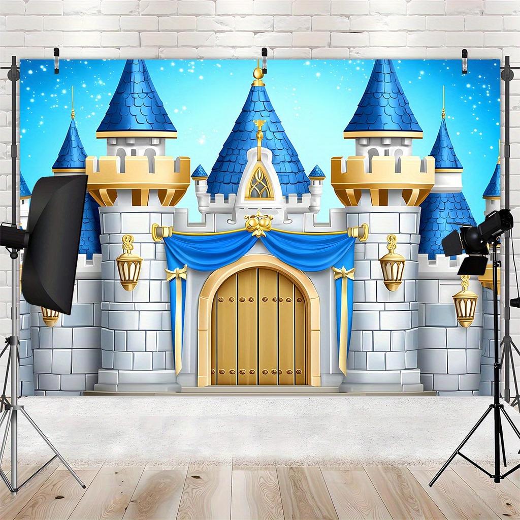 1 Royal Medieval Castle Background Flag, Party Supplies, Wedding, Birthday, Anniversary, Seasons, Indoor and Outdoor Decoration