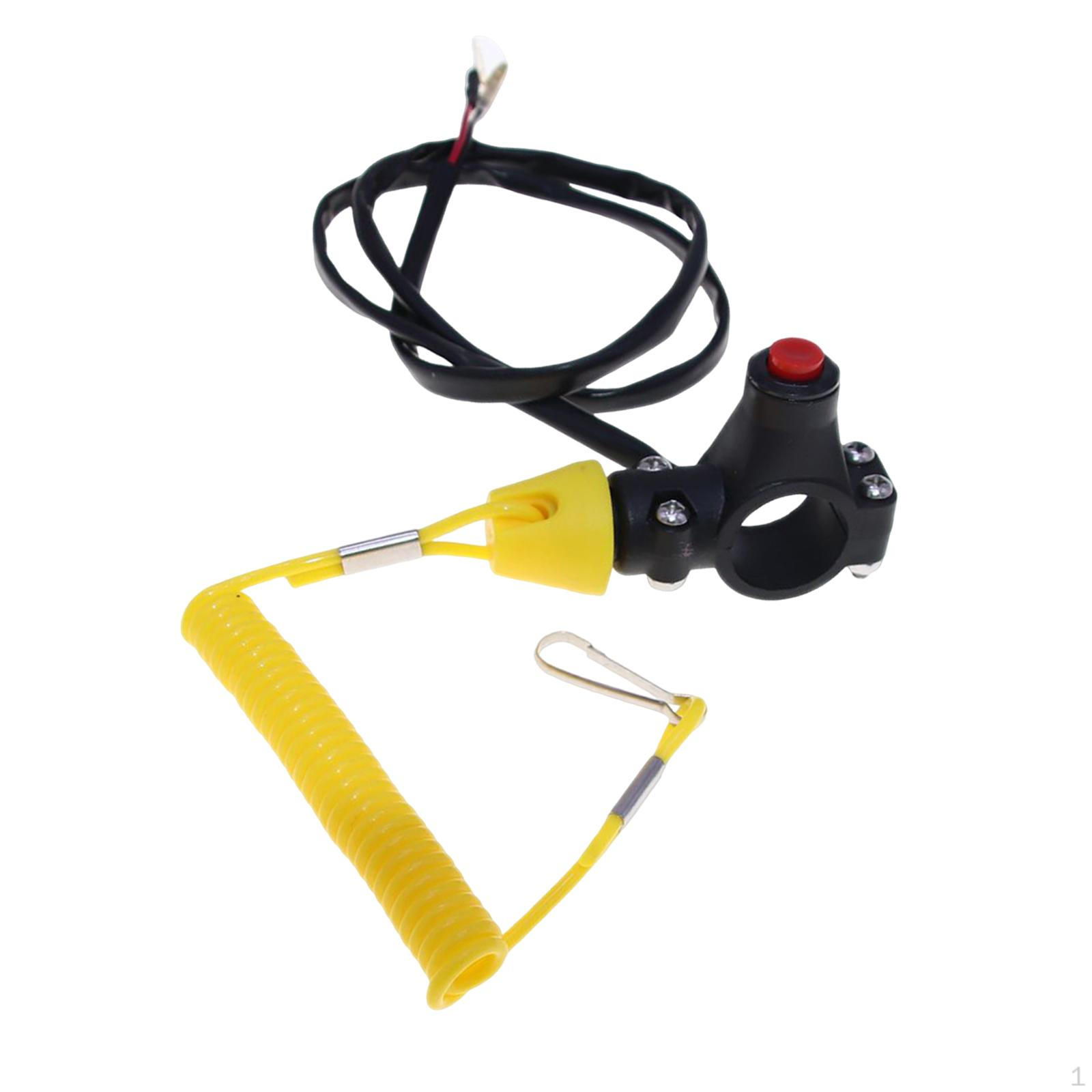 

22mm Handlebar Engine Cut Off Switch Universal Fit 70cm Cable for 49cc ATV Bike жёлтый