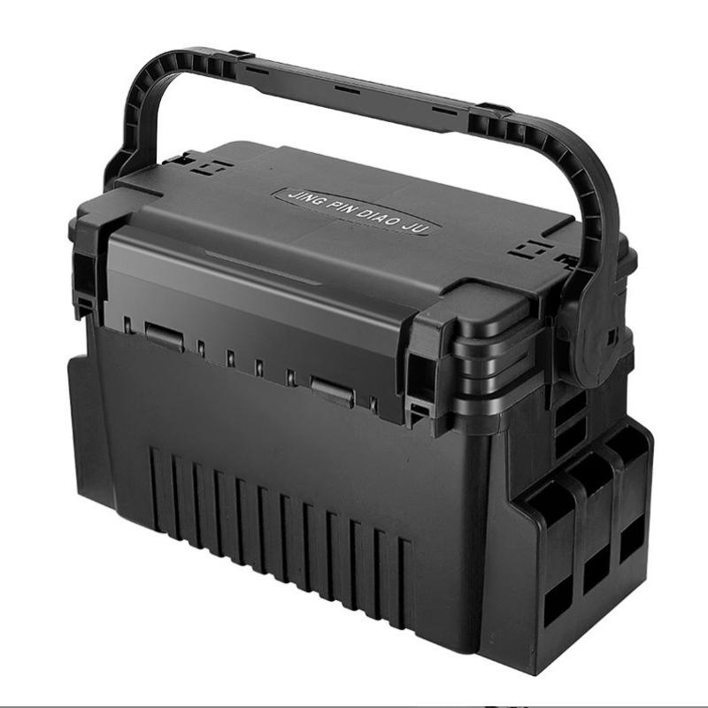 Portable Fishing Tackle Box 2 Tier Multi-functional Fishing Accessories Lure Hook Storage Case Fishing Tool Box Accessories