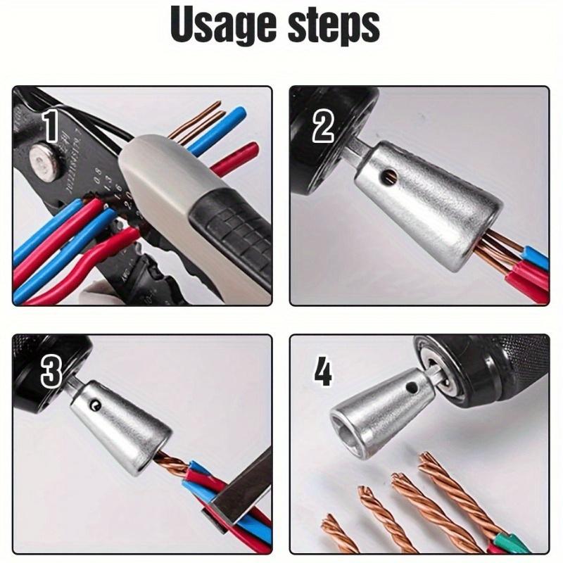 1Pcs Electric Drill Strand Connector Electric Drill Cable Quick Wire Stripping Tool No Live Drill Nut Wire Stripping Tool