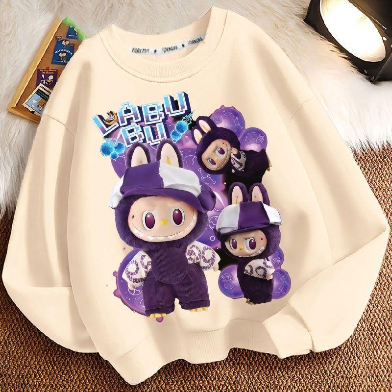 Children's Round-neck Hoodies, Cute Long-sleeved Hoodies for Boys and Girls In Spring and Autumn