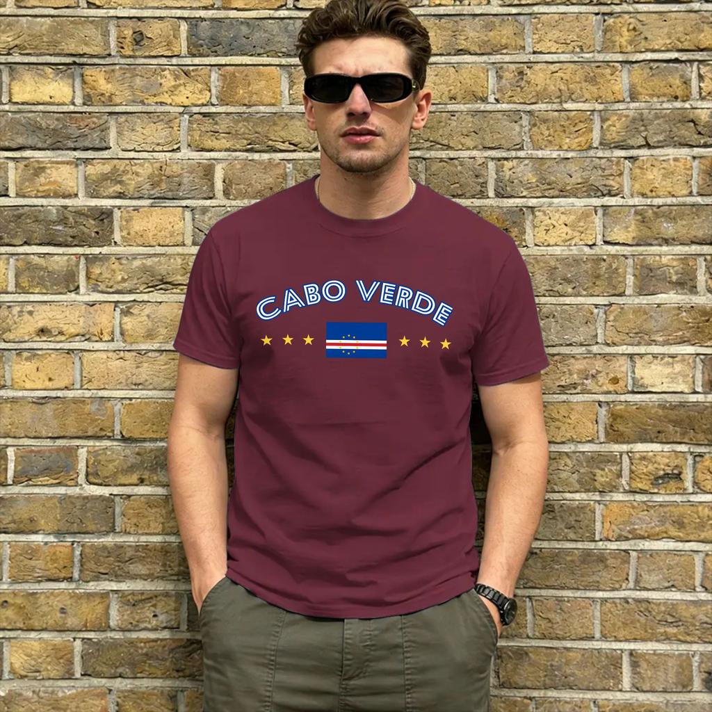Cape Verde T Shirt Unisexs Pure Cotton Vintage TShirt O Neck Tee Shirt Short Sleeve Clothes Birthday Gift
