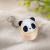 jijijing 3D Printed Steamed Bun Clicker Keychain, Stress Relief Push Button Fidget Toy, Finger Keyring Pendant Backpack Handbag Charm