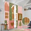 2pcs,2D plane printing Curtain Fabric Christmas Day Versatile Fabric (without rod) Outdoor Decorations Ldeal for Living Room,