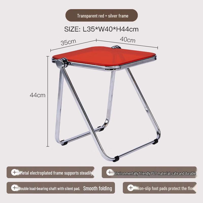 Dunzhu Foldable Transparent Acrylic Coffee Table