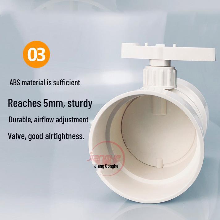 PVC Manuelle Klappenventile für Lüftungskanäle (Größen: 75, 110, 160, 200)