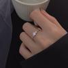 Bling 925 Sterling Silver Flash Diamond Ring Women Opening Adjustable Ring For Women Wedding Gift