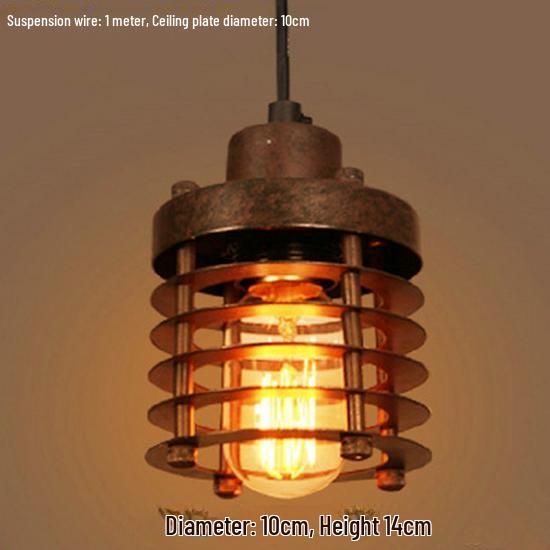 

Винтажный индустриальный подвесной светильник для ресторана или бара With LED Warm Light Bulb