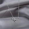 Fashion Jewelry 925 Silver Infinity 8-shape Pendant Necklace for Women Sterling Silver Luxury Clavicle Chain Necklace