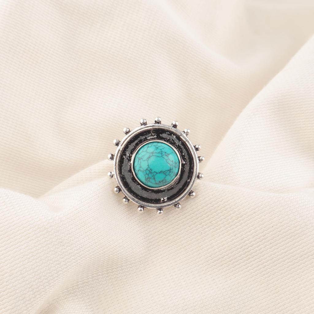 Blue Copper Turquoise Handmade Gemstone Ring, 925 Solid Sterling Silver Ring Dainty Silver Jewelry, For Engagement Gift