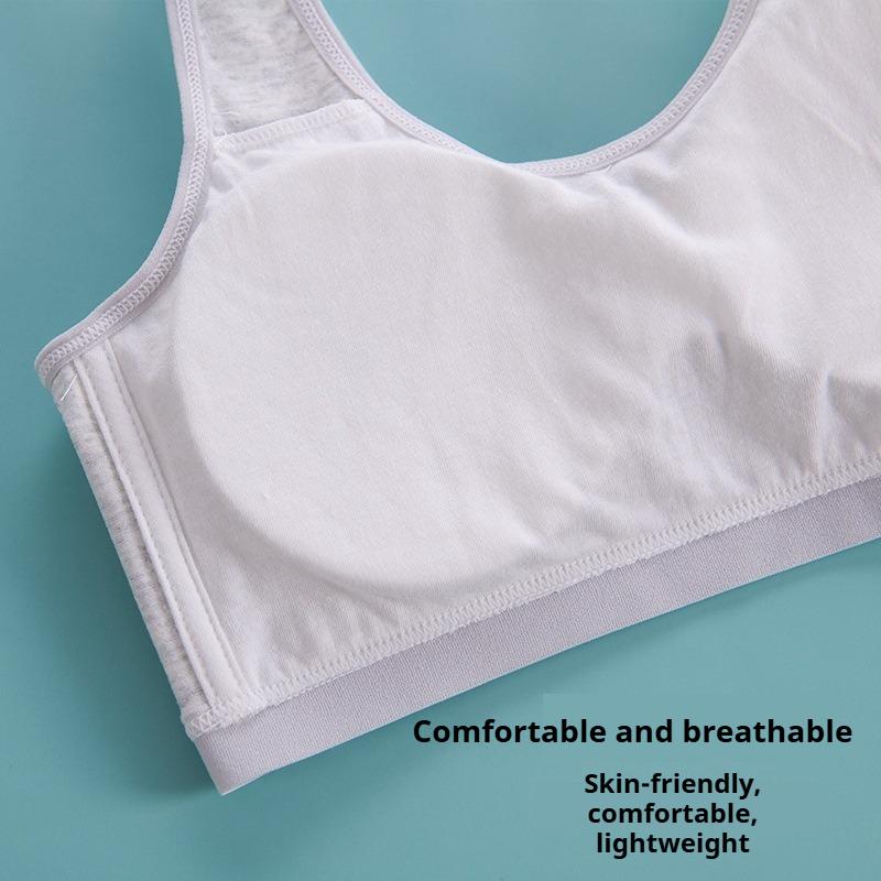 Color Cotton Pure Cotton Developmental Training Vest for 10 Years Old Primary School Girls Soft Daily Inner Undergarment for Puberty Kids