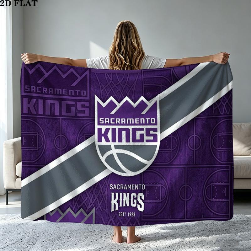Sacramento Kings Print Flannel Blanket High Quality Warm Comfortable Cover for All Seasons Perfect for Gifts Home Decor