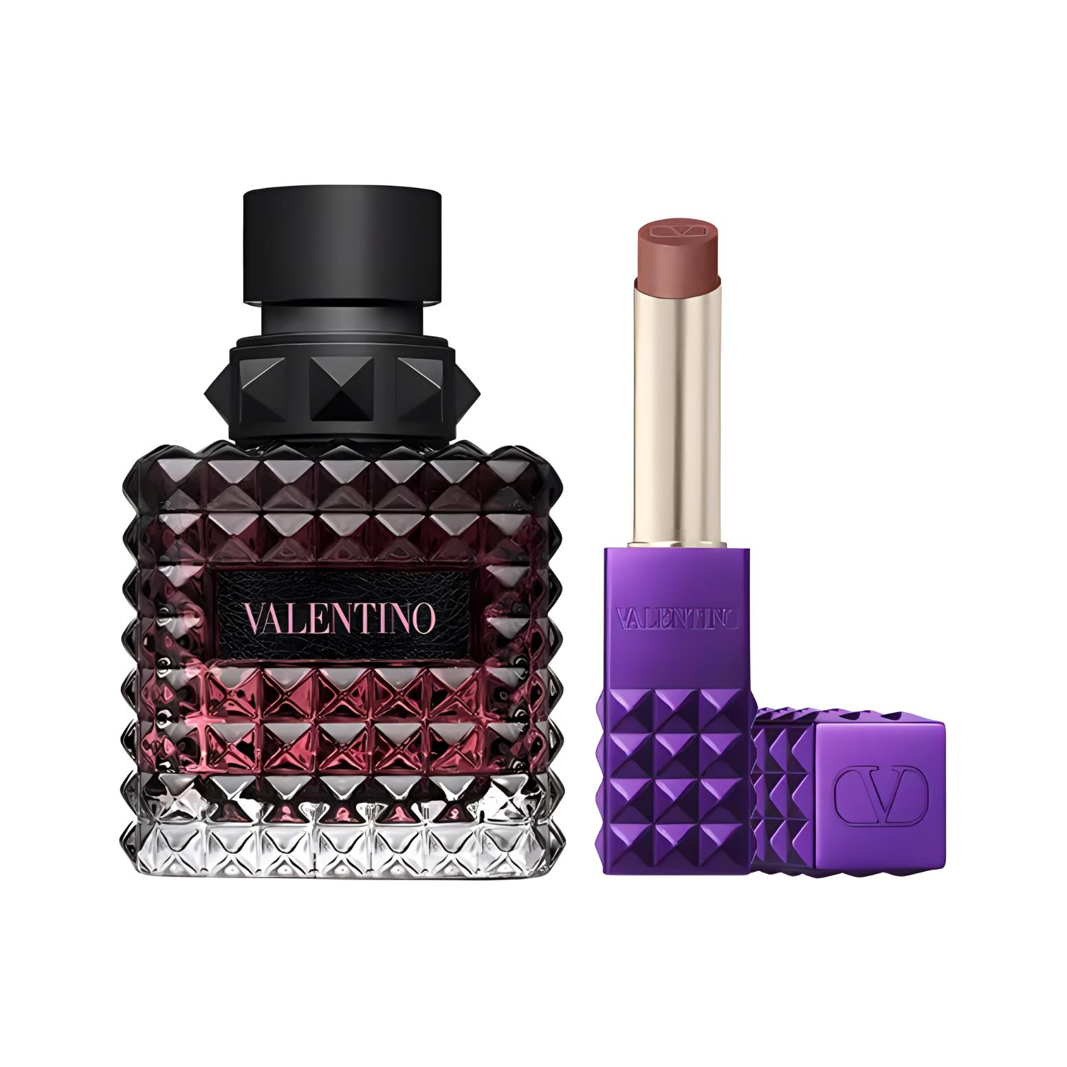 

Valentino Miss Adventure Perfume Sets Eau De Parfum EDP Vanilla Oriental Jasmine Two-Piece Set: 50ml Perfume+Lipstick #134R 2.3g