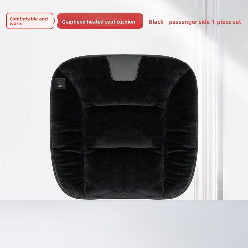 Graphene Car Heating Seat Cushion Winter Plush Car Seat Cushion Office Warm Seat Electric Heating Car Decoration