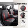 Full Set Car Seat Covers, Universal Fit PU Leather Front and Rear Seat Protectors, Airbag Compatible Automotive Seat