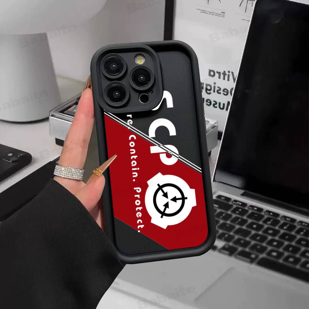 Cool S-scp Logo Silicone Soft Phone Case For IPhone 17 16 14 13 12 11 15 Pro Max Plus Air Cover