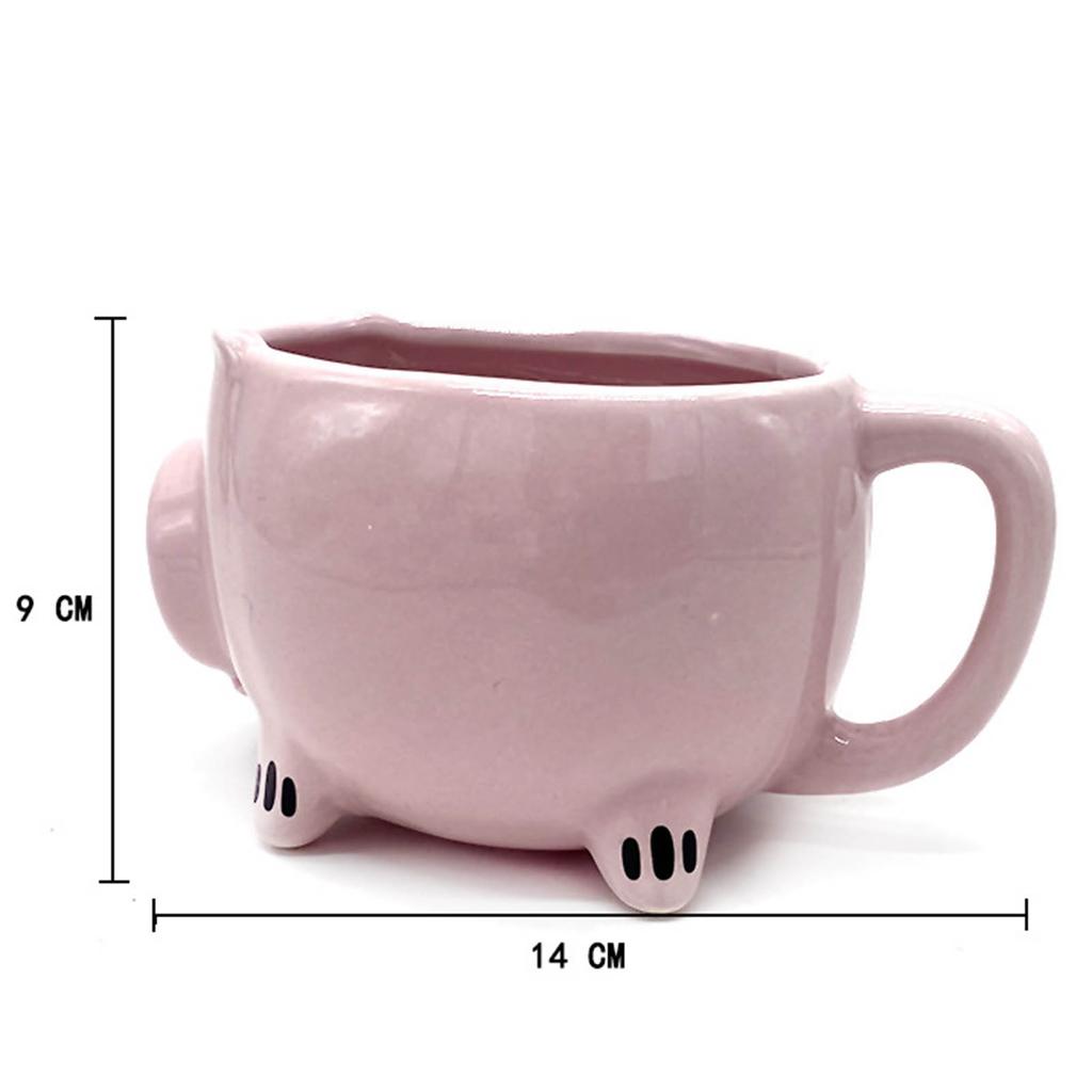 3D Schwein Kaffeetasse Neuheit Rosa Niedliches Schwein Keramik Kaffee Tee Tasse Lustige Porzellan Wassertasse für Zuhause