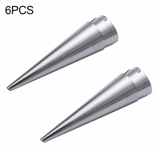 

6 шт. Металлические конусообразные спиральные трубочки для круассанов и датской выпечки L 6Pcs серебряный