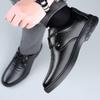 Men Black Leather Shoes Lightweight Comfortable Casual Flats Shoes Business Men Dress Shoes Fashion Party Walking Footwear 2025