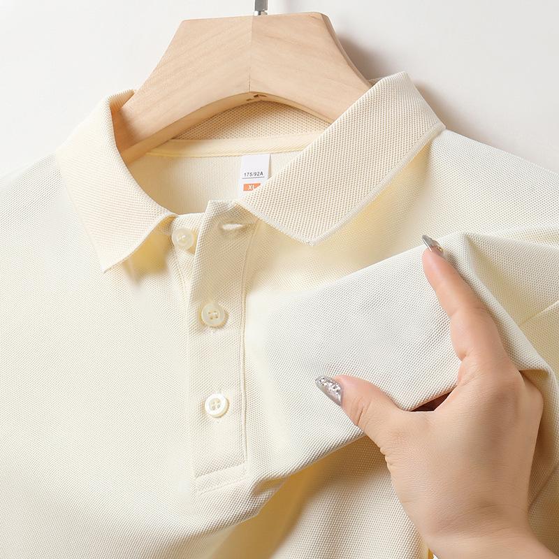 Summer New Solid Color Thin POLO Shirt Men's Business Casual Lapel T-shirt Men's Tops
