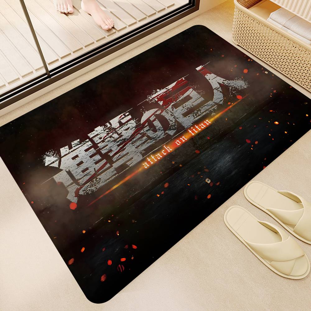 A-Attack On Titan Entrance Door Mat Nordic Style Home Doormat Bathroom-Toilet Mats Bedroom Hotel Decor Mat