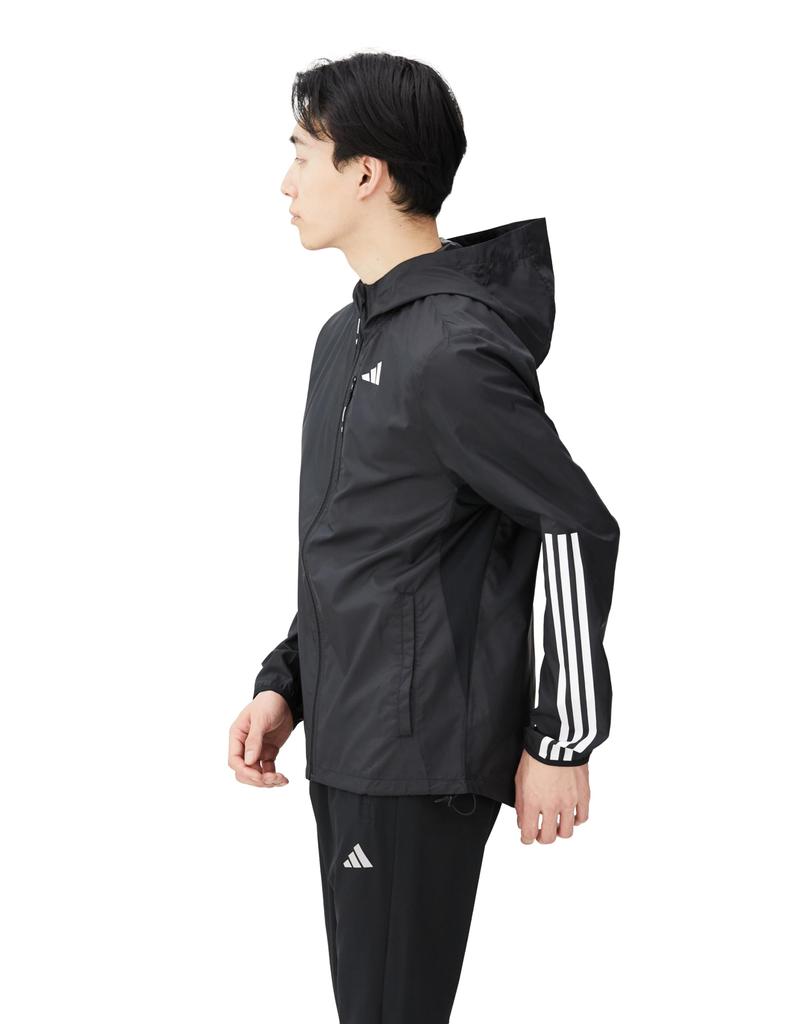 Adidas Own the Run Jacket IKM28 Black Three-Stripes Men's (IK4986) J/S