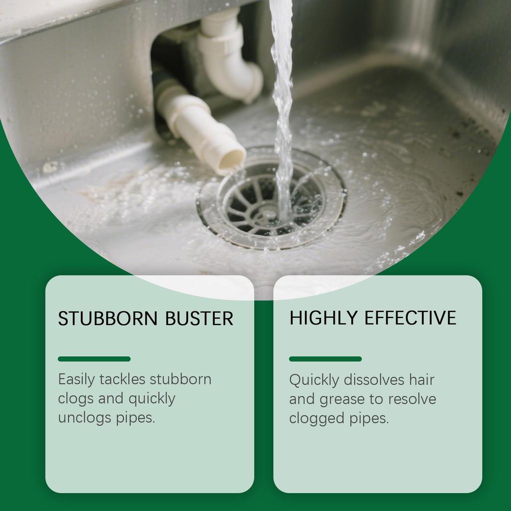 JUE FISH Drain Cleaner - Unclogs Kitchen Sinks, Hair & Grease