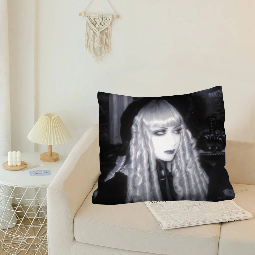 1Pc N-Mana M-Malice Gothic Mizer Pillow Case Fashion Square Pillowcase Bedroom Sofa Room Ins Decoration Leisure